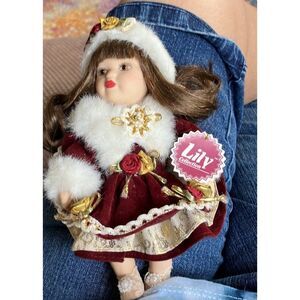 Lily RARE Hand Painted Bisque Doll Jointed Christmas